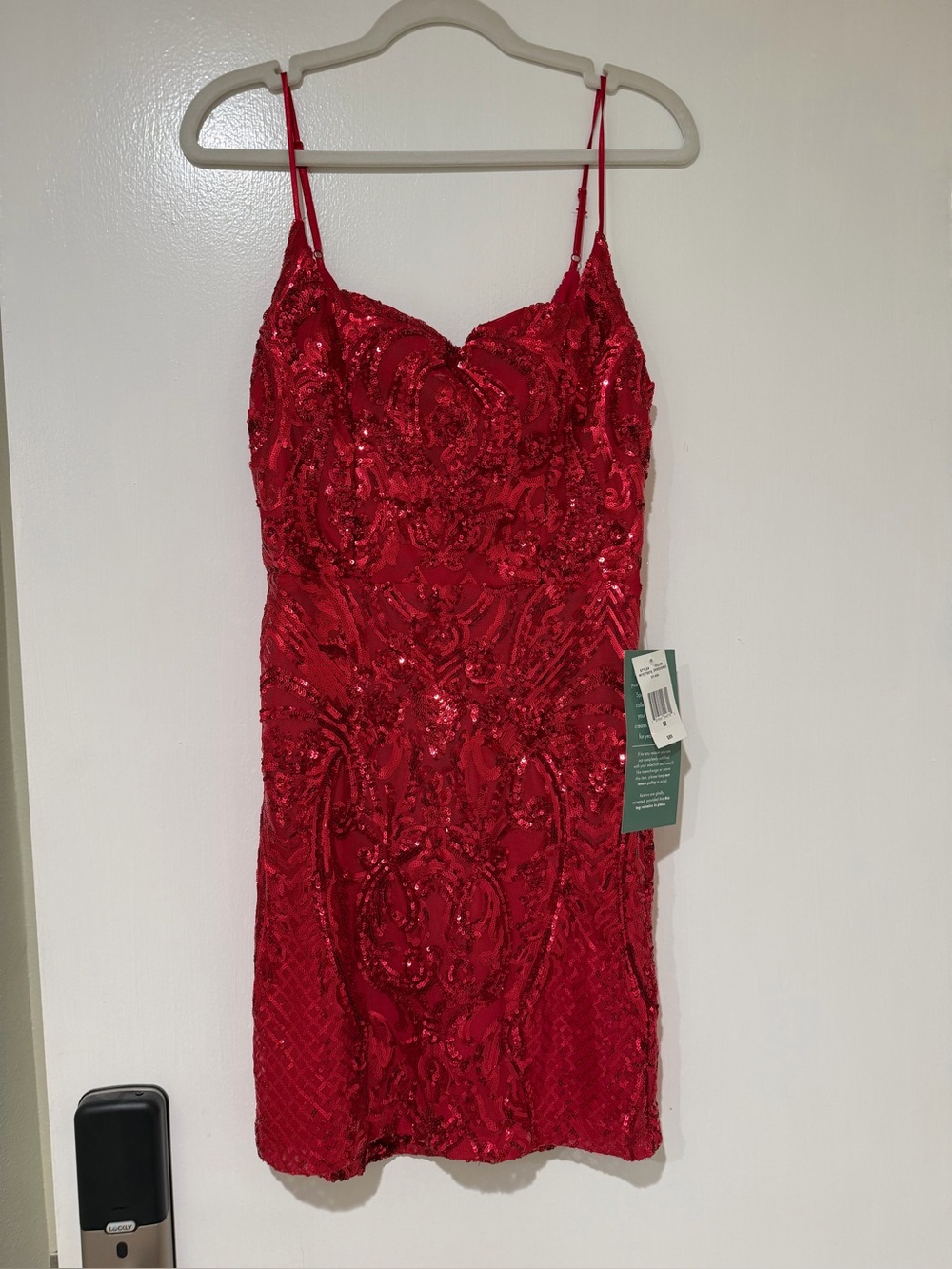 NWT Red sequin Cocktail Dress M